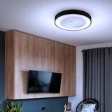  Brilagi-LED Prigušiva svetiljka sa ventilatorom LED/30W/230V 3000-6500K crna + daljinski upravljač | Eponuda.com