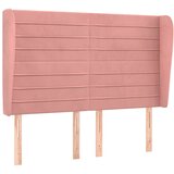 The Living Store vzglavje z ušesi roza 147x23x118/128 cm žamet - vzglavje, (21418338) | Shoptok.si