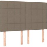  Box spring postelja z vzmetnico taupe 140x190 cm blago, (20896664) | Shoptok.si