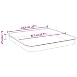  Kvadratna posuda za cvijeće 6 pcs Crna 25,5 x 25,5 x 2,5 cm | shoptok.hr