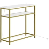 Konsolna mizica Zlata Bela 80x30x75cm FSB106-E-G, (5000267226)