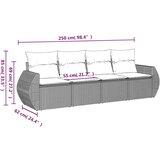 vidaXL 4-dijelni set vrtnih sofa od poliratana s jastucima smeđi | shoptok.hr