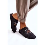 Big Star Domestic slippers KK276018 Black and Beige Cene'.'