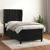 Box spring krevet s madracem crni 90x190 cm baršunasti | shoptok.hr