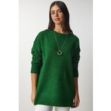  Women's Emerald Green Oversized Knitwear Sweater Cijene