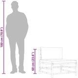  Srednja vrtna sofa od bambusa s tamnosivim jastucima | shoptok.hr