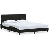 vidaXL Posteljni okvir brez vzmetnice črn 160x200 cm blago | Shoptok.si