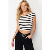 Trendyol White*001 Crew Neck Moon Sleeve Crop Knitted Blouse | ePonuda.com