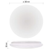  LED svetilo nadometno FIONI, okroglo, 24W, IP44, nevtralno bela | Shoptok.si