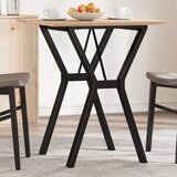 Furnova Jedilna miza Y okvir 70x70x75 cm trdna borovina lito železo, (21946950) | Shoptok.si