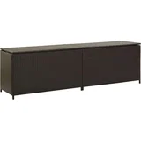 Vrtna škatla za shranjevanje poli ratan 200x50x60 cm rjava