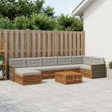  Set vanjskih sofa 8 kom. Prirodna i svjetlosiva | shoptok.hr