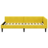 vidaXL Kotni posteljni okvir z vzglavjem Rumena 80 x 200 cm | Shoptok.si