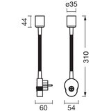 Osram Fleksibilna zidna lampa PLUG TUBE FLEX 1xGU10/5W/230V mat hrom/bela | Eponuda.com