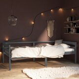Furnova Posteljni okvir temno siv iz trdne borovine 90x200 cm, (21934517) Cene