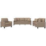 Maison Chic Sedežna garnitura - kavč z vzglavniki 3-delna kapučino umetno usnje, (21728752) | Shoptok.si