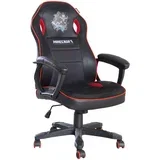 GAMING STOL umetna masa, tekstil črna