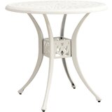 The Living Store Vrtna miza bela 78x78x72 cm liti aluminij - Vrtna Miza, (21472878) Cene