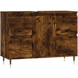 Maison Chic Kopalniška omarica - Kopalniški kabinet dimljeni hrast 80x33x60 cm inženirski les, (21794610) | Shoptok.si