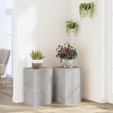 vidaXL Stojalo za rastline 2 kosa betonsko sivo 30x30x50 cm inž. les