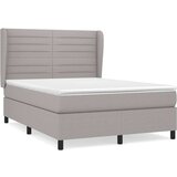  Box spring posteljni z vzmetnico svetlo siv 140x190 cm blago, (20846626) | Shoptok.si