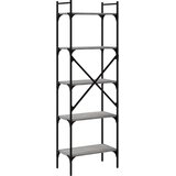  Regal za knjige 5 razina siva boja hrasta 56x31,5x174 cm drveni | Eponuda.com