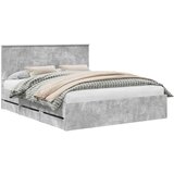  Konstrukcija postelje s predalom Betonsko siva 160 x 200 cm, (5000121364) | Shoptok.si