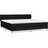  S oprugama i madracem crni 200x200 cm od tkanine | shoptok.hr