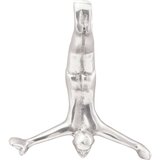  Skulptura Srebrna 22x8x25 cm Aluminijski Padajući Čovjek | shoptok.hr