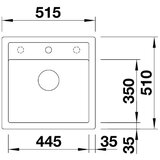 Blanco dalago 5 bela 515x510/190 mm | ePonuda.com
