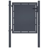 vidaXL vrtna vrata iz jekla 100x100 cm antracitna | Shoptok.si