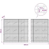  Gabion s žicom debljine 5 mm i mrežom 5x10 cm 800x10x150 cm - 10 cm 150 cm 800 x 230 cm | shoptok.hr
