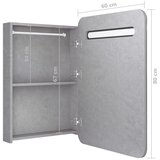  LED kupaonski ormarić s ogledalom boja betona 60 x 11 x 80 cm | shoptok.hr