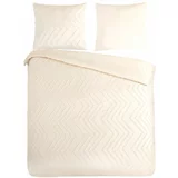 Good Morning Krem posteljina za bračni krevet/za produženi krevet od mikrovlakana 200x220 cm Pure Zigzag –