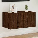  The Living Store Stenska TV omarica z LED lučkami rjavi hrast 60x35x31 cm - TV Stenska Omarica, (21499084) Cene