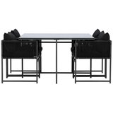 Venture Home Noto vrtni blagovaonski set, crni | shoptok.hr