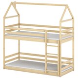 Molarem Home Drveni dječji krevet na kat Axel - svijetlo drvo - 180x80 cm - Bez madraca | shoptok.hr
