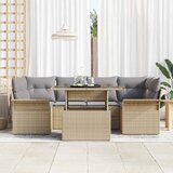  Sjedeća garnitura za vrt 7 kom. Bež [Sintetički]: Poli Ratan 234 x 132,5 x 85 cm | shoptok.hr
