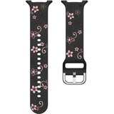 INF Združljiv s Samsung Galaxy Watch8 22 mm silikonski pašček z gravuro Black + pink, (5000075733) | Shoptok.si