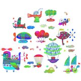 Djeco Dječje naljepnice za prozore Aircraft | shoptok.hr