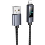 Hoco kabl usb a na lightning 2.4A sa displejem 1 m X112 crna | ePonuda.com