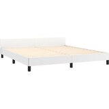  Okvir za krevet s uzglavljem bijeli 160x200 cm od umjetne kože | shoptok.hr
