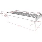 Vipack Bijeli krevet od masivne bukve bez uzglavlja s podnicom 90x200 cm Forrest – | shoptok.hr