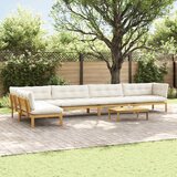  6 Komad Jedinične vrtne Pallet sofe Čvrsto drvo akacije | shoptok.hr