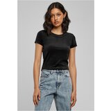 UC Curvy Women's short velvet T-shirt in black color Cene