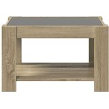  Stolić za kavu LED boja hrasta 73x53x45 cm konstruirano drvo | shoptok.hr