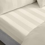 Catherine Lansfield Krem satenska plahta s gumom 150x200 cm So Soft Satin Stripe – | shoptok.hr