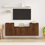  3-dijelni set TV ormarića boja smeđeg hrasta konstruirano drvo | shoptok.hr