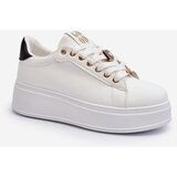 FB3 Women's platform sneakers with white embellishments Herbisa | Shoptok.si