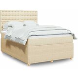  Krevet s oprugama i madracem krem 140x200 cm od tkanine | shoptok.hr